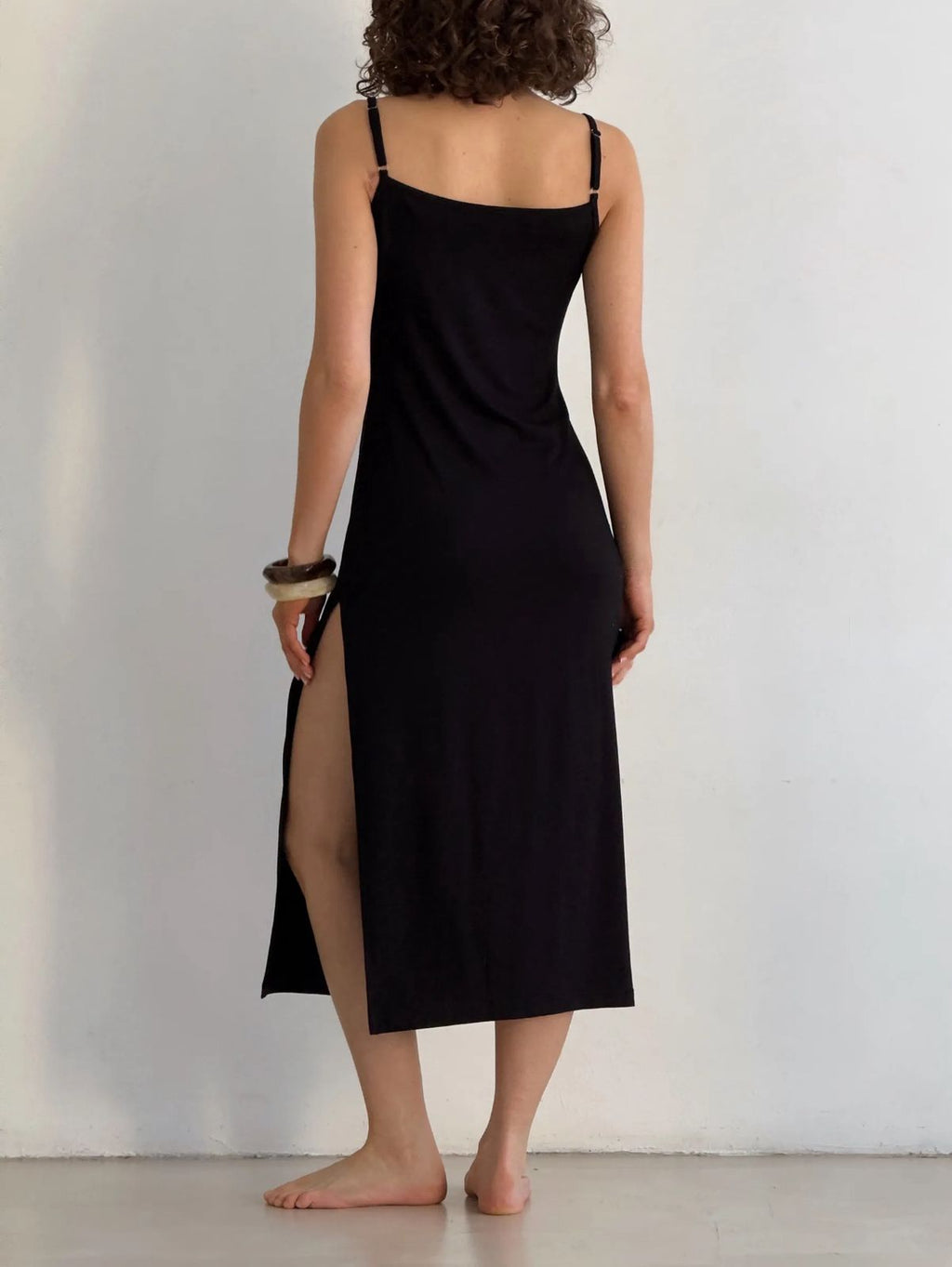 Black Elegant Long Nightgown for Women by Kima