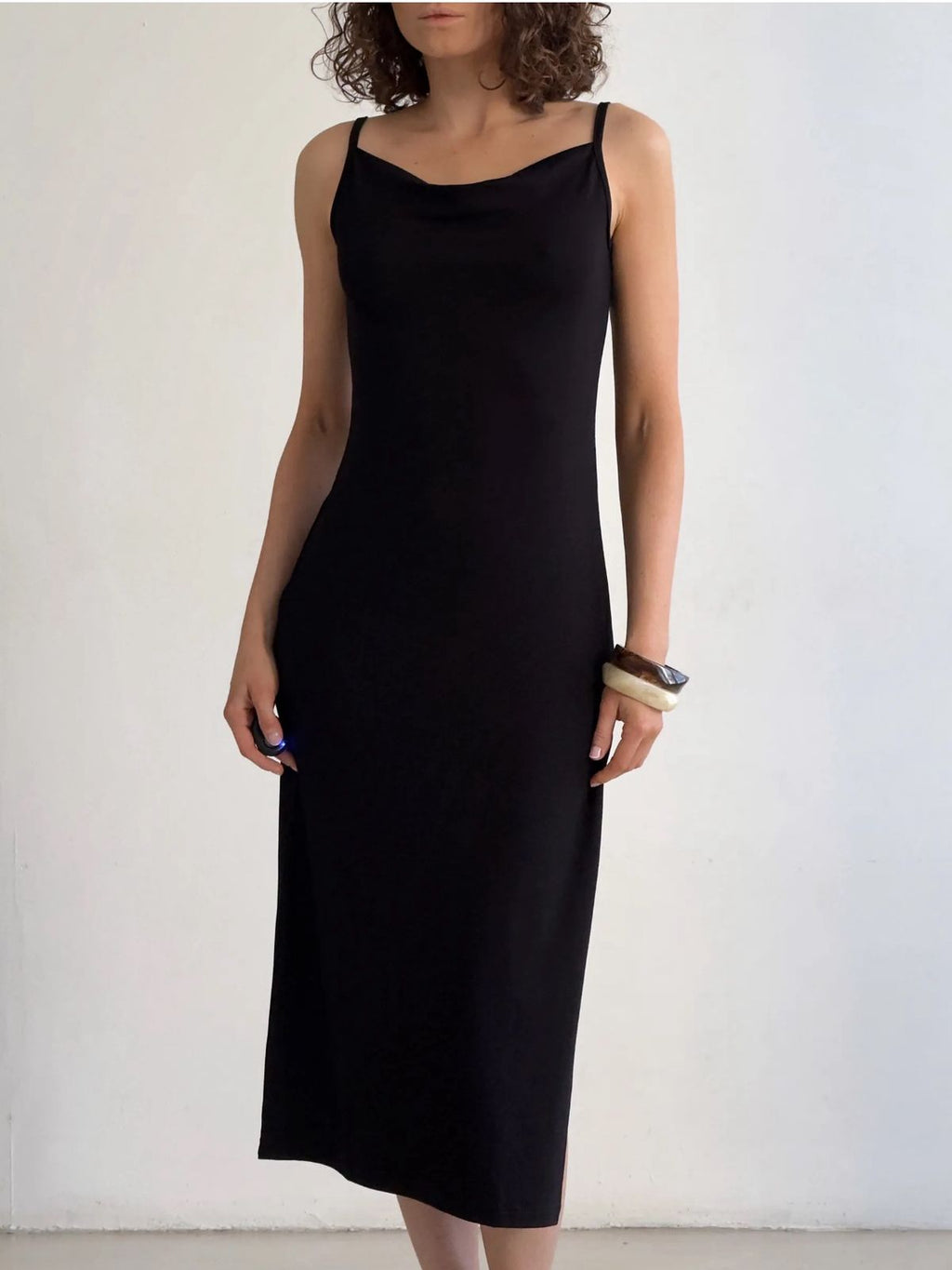 Black Elegant Long Nightgown for Women by Kima