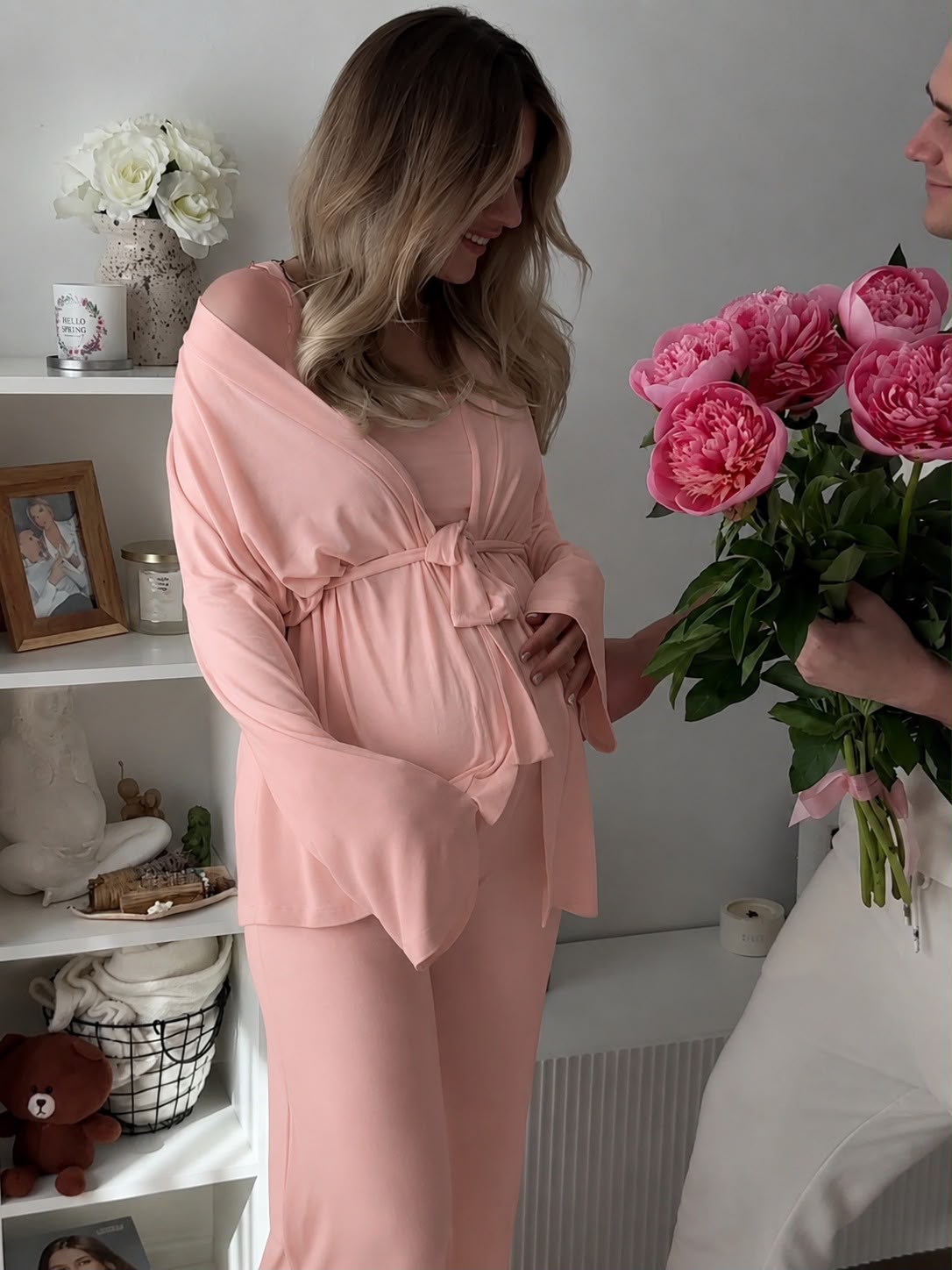 Blush Pink Soft Elegance 4-Piece Lounge Set for Women